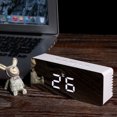 thumbnail image 3 of Reloj Digital LED Espejo Alarma y Función Snooze Termómetro Interior Luminancia LED Ajustable Eccomum Blanco, 3 of 5