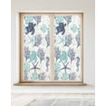 thumbnail image 2 of Window Privacy Film,Dark Blue Grey Coral UV Sun Blocking Window Tint Film Heat Control One Way Blackout Window Film,Coastal Nautical Summer Beach Turtle Starfish Non Adhesive Static Cling 23.6x59 In, 2 of 7
