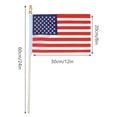 thumbnail image 3 of Flag Hand-Waved Flagpole - Wooden Pole with Gold Tip, 3 of 8