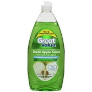 Great Value Ultra Concentrated Green Apple Scent Dishwashing Liquid, 24 Fl. Oz.