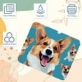 thumbnail image 3 of Corgi Dog Square Non-Slip Rubber Bottom Printed Desk Mat Mousepad for Office and Gaming - 8.3x9.8 Inch, 3 of 6