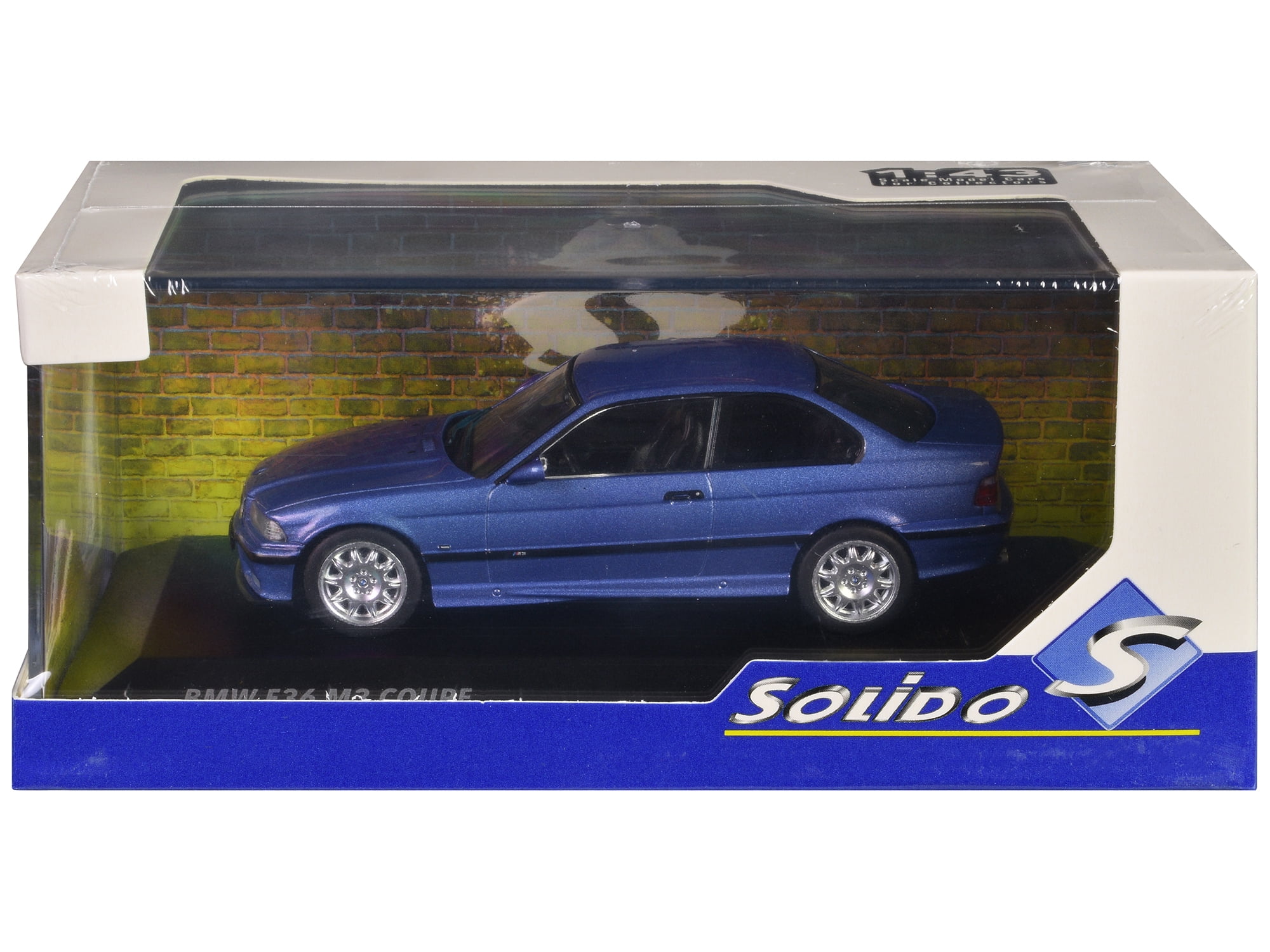 1999 BMW E36 M3 Coupe Estoril Blue Metallic 1/43 Diecast Model Car by Solido