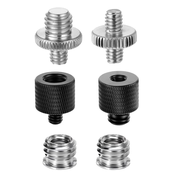 Universals Photography Adapters With 6 Interchangeable Thread Size For Most Camera Tripods and Accessories