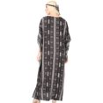 thumbnail image 2 of Sakkas Mera Women's Long Loose Short Sleeve Summer Casual Caftan Kaftan Dress - KAF1015-Black - One Size, 2 of 5