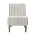 thumbnail image 2 of Linon Lily Stripe Upholstered Wood Slipper Chair in Gray, 2 of 9