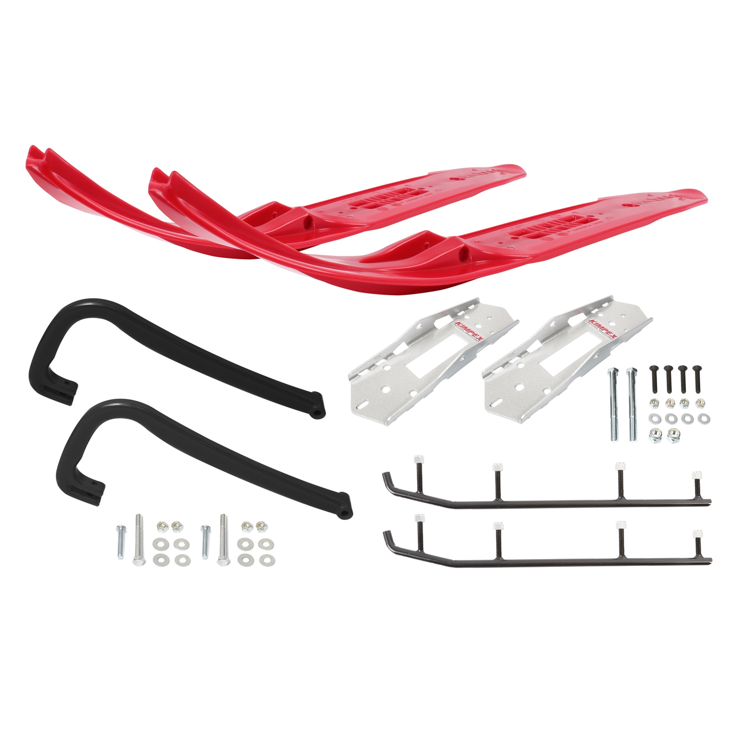 Kimpex Ski Skin Kit Red w/Clamp Handle Carbide Polaris 340 440 More