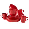 thumbnail image 5 of Woven Paths Farmhouse 16-Piece Dinnerware Set, Red, 5 of 6