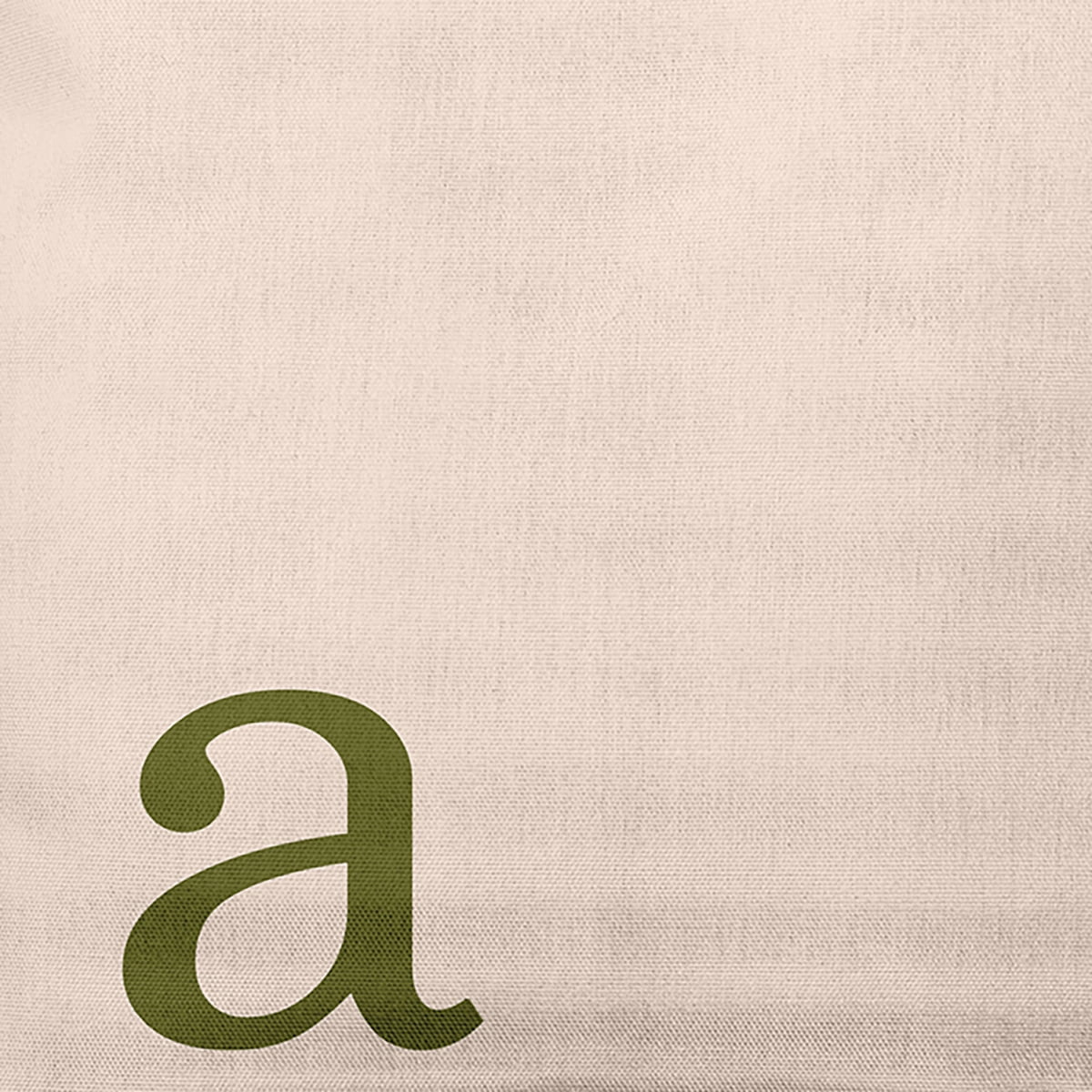 Simply Daisy 26" x 26" Modern Monogram Decorative Throw Pillow, Olive