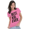 thumbnail image 3 of Best Kid Ever Child Parents Funny Womens Slim Fit Graphic Tee Brisco Brands M, 3 of 5