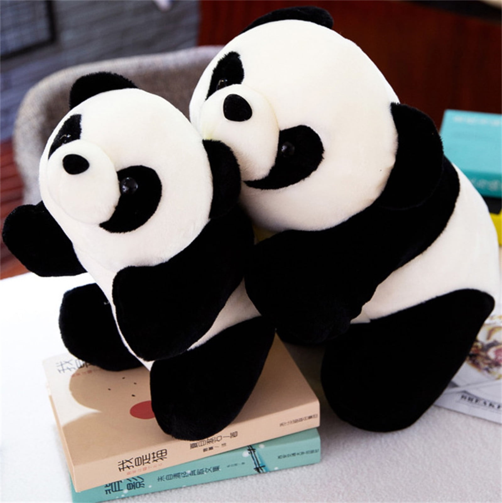 Fmbmuo Panda Stuffed Animals & Teddy Bears Medium Ultrasoft Cute Weighted Plushie for Anxiety 14 Inch Plush Pillows Toys for Girls,Boys,Adults Birthday Gifts