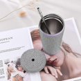 thumbnail image 3 of Multi-color Water Glass, Water Diamond Insulation Cup, Bling Diamond Tumbler 500 Ml/17 Oz 21.5 X 6.5, 3 of 4