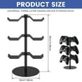 thumbnail image 2 of Controller Stand 3 Tiers with Cable Organizer for Desk, Universal Headphone Stand Compatible Headset Holder & Desk Mounts for 6 Packs Controller, 2 of 13