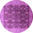 thumbnail image 1 of Ahgly Company Indoor Round Oriental Purple Traditional Area Rugs, 4' Round, 1 of 4