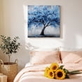 thumbnail image 6 of Canvas Wall Art Blue Floral Canvas Art Print Classical Flower Botanical Abstract Modern Oil Painting Pictures Wall Decor for Living Room Bedroom Decorations Stretched Framed Ready to Hang 8"x8", 6 of 9