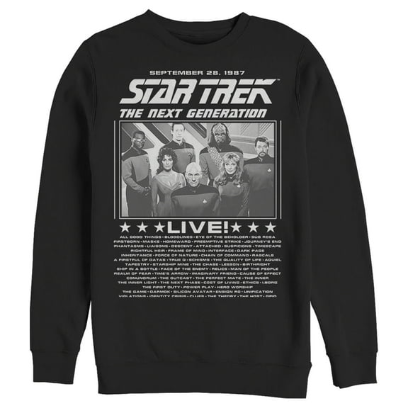 Men's Star Trek: The Next Generation Concert Poster Sweatshirt Black X Large