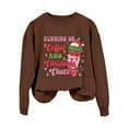 thumbnail image 4 of WEAIXIMIUNG Sweat-Shirt Élégant pour Femmes, Léger, Imprimé Lettres, Manches Longues, 4 of 4