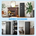 thumbnail image 5 of Sapital gun safe, biometric rifle and shotgun safe, heavy-duty assembled gun cabinet with adjustable storage compartments, suitable for bedrooms, living rooms, and wardrobes (black)., 5 of 6