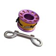 thumbnail image 1 of 15m Scuba Diving Aluminum Alloy Spool Finger Reel with Bolt Snap Compact Bolt Snap Hook Purple, 1 of 9