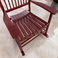 thumbnail image 3 of BplusZ Wooden Rocking Chair Porch Rocker Indoor, Red, 3 of 6
