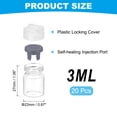 thumbnail image 2 of Uxcell Clear Glass Sample Vials, Liquid Bottles 20pack Gray 3ml, 2 of 7