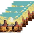 thumbnail image 2 of Cowboys Riding Horses Washcloths, Soft and Absorbent Cotton Towel, 4 Pack 12 X 12 Inches Premium Quick Dry Face Towel Wash cloth, 2 of 7