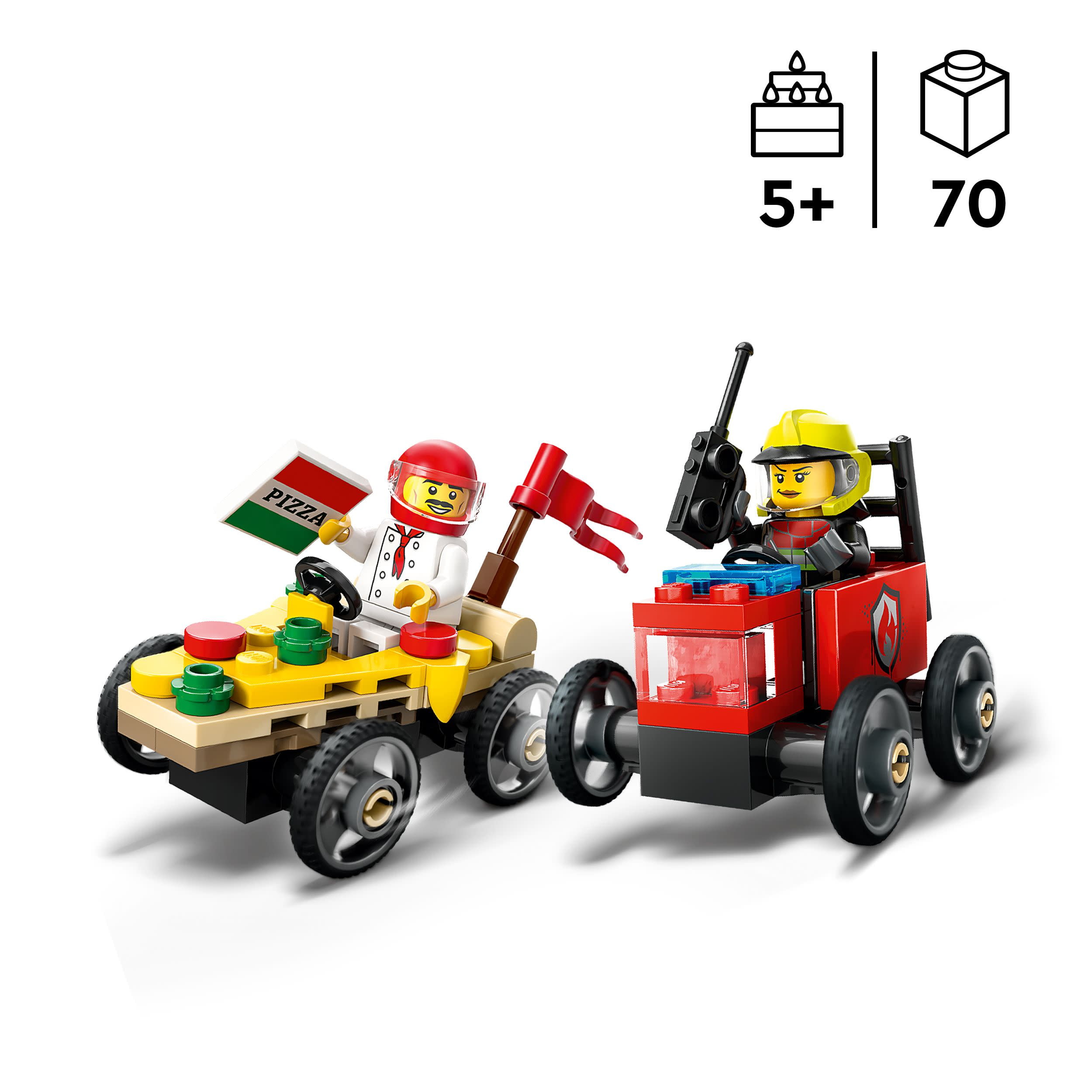 LEGO City Built For Speed Gift Set: Building Toy for Kids, Ages 5+ - 4 Sets in 1 Including 7 Minifigures and Vehicles - Perfect Gift for Young Racing Fans - 66803
