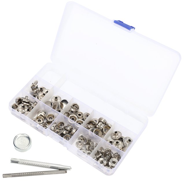 Bouton-pression, 123 Pcs Kit de Boutons-Pression en Cuir Métal Fabriqué avec Expertise