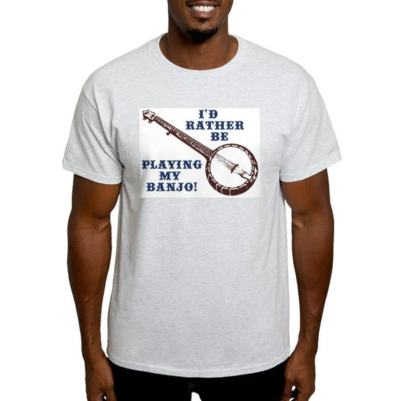 CafePress - I'd Rather Be Playing My Banj Light T Shirt - Men's Classic Graphic T-Shirt
