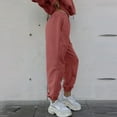 thumbnail image 3 of Conjunto de chándal de mujer otoño-invierno 2025: sudadera con capucha de manga larga y pantalones holgados, mezcla de algodón, ropa informal/deportiva, tallas S-XL., 3 of 8