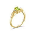 thumbnail image 3 of JewelersClub Peridot Ring Birthstone Jewelry – 0.50 Carat Peridot 14K Gold Plated Silver Ring Jewelry with White Diamond Accent – Gemstone Rings with Hypoallergenic 14K Gold Plated Silver Band, 3 of 4