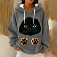 thumbnail image 2 of Levmjia Womens Hoodie Casual Long Sleeve Round Neck Cute Print Sweatshirt Soft Cotton Blend Pullover Loose Fit Comfortable Home Daily Wear, 2 of 5