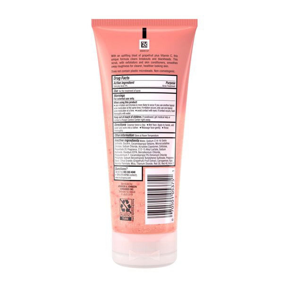 Neutrogena Oil-Free Acne Wash Pink Grapefruit Foaming Scrub 6.70 oz (Pack of 3)