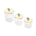 thumbnail image 4 of FashionCha 3Pcs Serving Dish with Lid Appetizer Food Bowls Food Storage Containers Candy Clear, 4 of 9