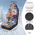 thumbnail image 7 of Uorisanigo Dahlia Print Car Seat Cover Front for Cars, Soft Plush Auto Seat Cover, Soft and Comfortable Accessories Auto Trucks Van SUV, 2 Packs, 7 of 7