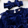 thumbnail image 5 of IDOPIP Toddler Girl Vintage Velvet Dress Wedding Christmas Party Dress Long Sleeve Fall Winter Clothes, 5 of 7