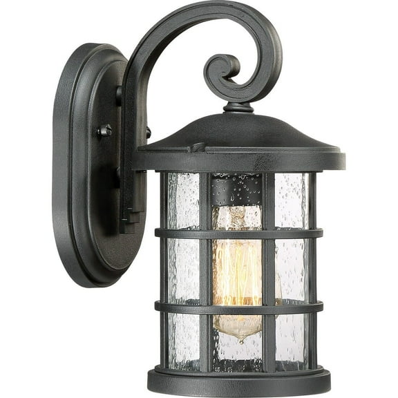 Quoizel CSE8406EK Crusade 11" Outdoor Wall Lantern in Earth Black