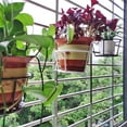 thumbnail image 5 of SIfdSeng Metal Art Hanging Flower Pot Holder Hanger Fence Garden Rack Decor Over Rail Pot Holder Art Fence Planters Pot Flower Patio and Garden Shelving Rack Ornament Organizer, 5 of 5