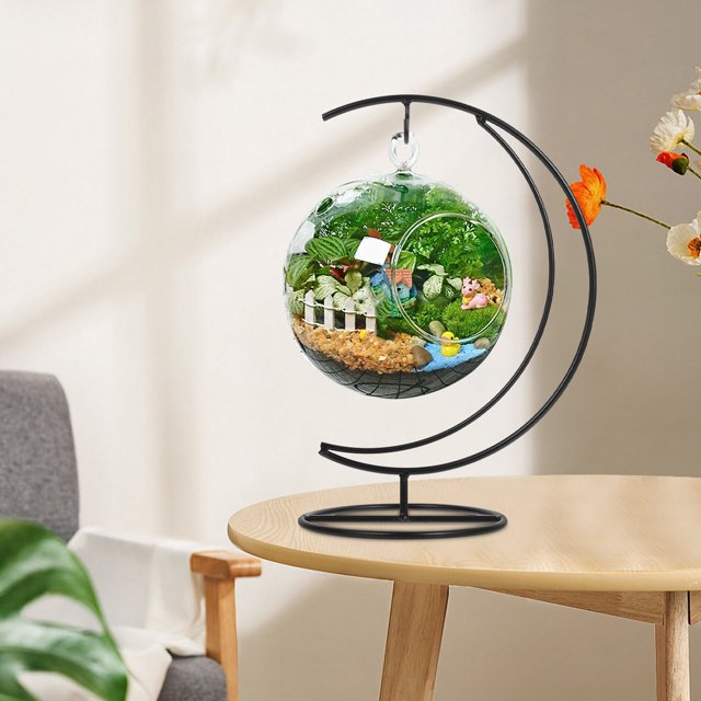OULII Soporte Colgante Negro De Hierro Para Uso En Con Para Linternas Y Plantas