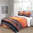 thumbnail image 4 of Modern Bedding Cover Set Beach Sunset Printed Comforter Cover Pillowcase Adult Bedroom Decor,Twin (68"x86"), 4 of 5