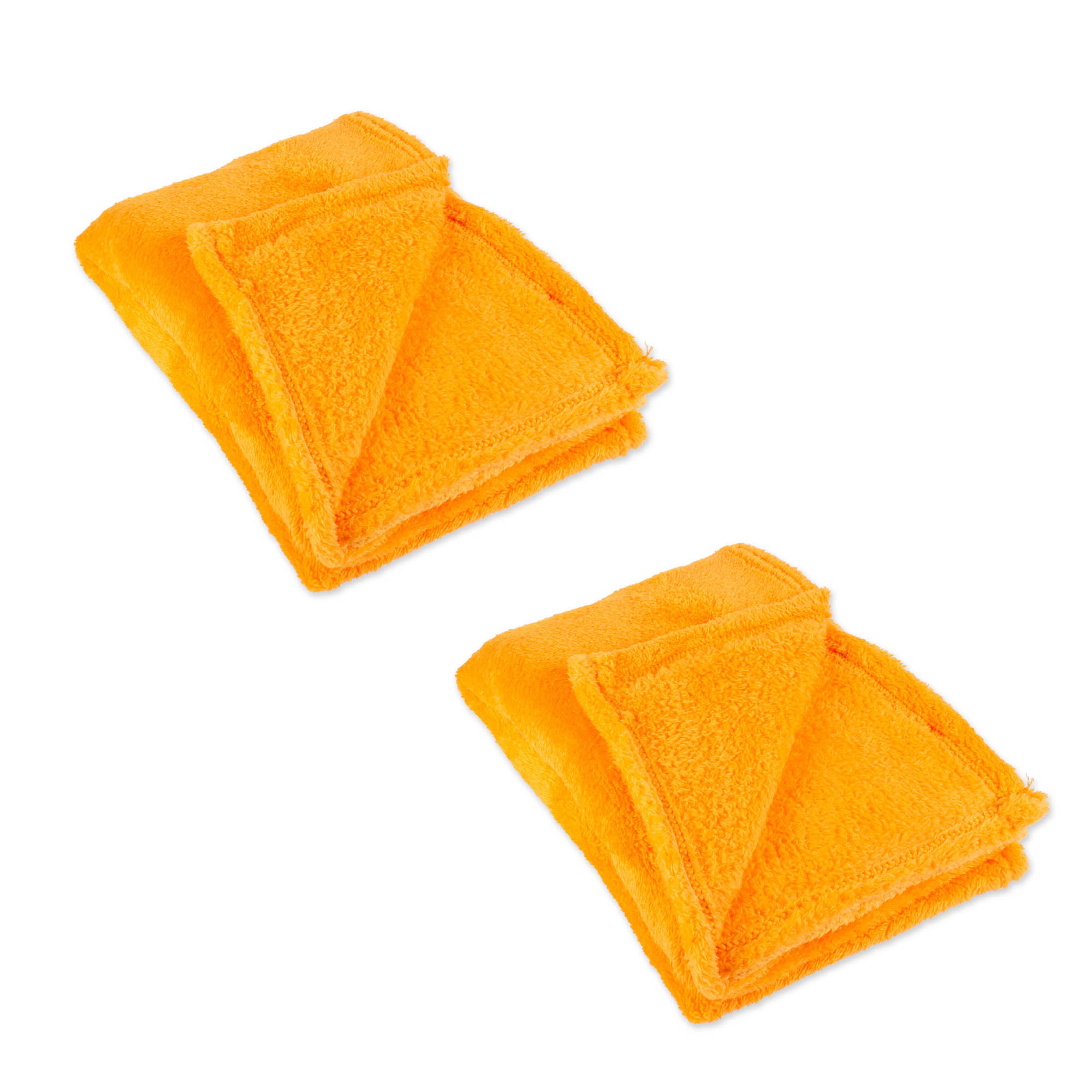 2Pack Bright Orange Fuzzy Fleece Throw 50x60