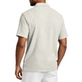 thumbnail image 5 of Dwelliawo Mens Summer Collared Polo Shirts Raglan Sleeve Textured Knit Short Sleeve Button Tops Wrinkle Free Light Comfortable Business Casual Golf Hiking Beach Daily Wear Shirts For Men Beige 3xL, 5 of 5