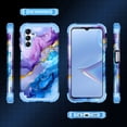 thumbnail image 5 of Casetego for Samsung Galaxy A16 5G Case,Heavy Duty Shockproof Protection Hard Plastic+Silicone Rubber Hybrid 3 in 1 Drop Protective Case for Women Girls,Blue Marble, 5 of 6