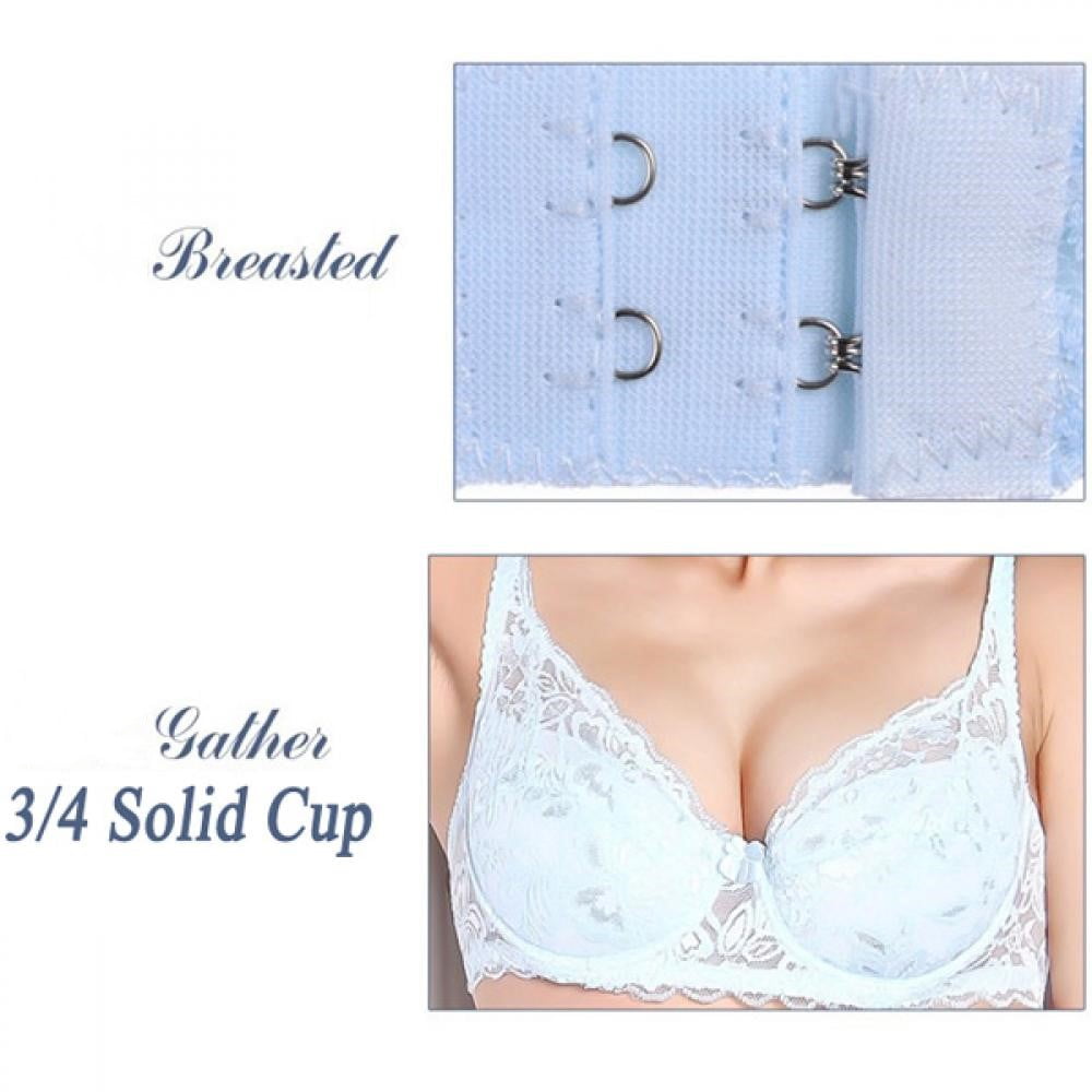 Womens Lace Flowers Push Up Bras Bralette Padded Brassiere Size 32-40 A B C  Cup 