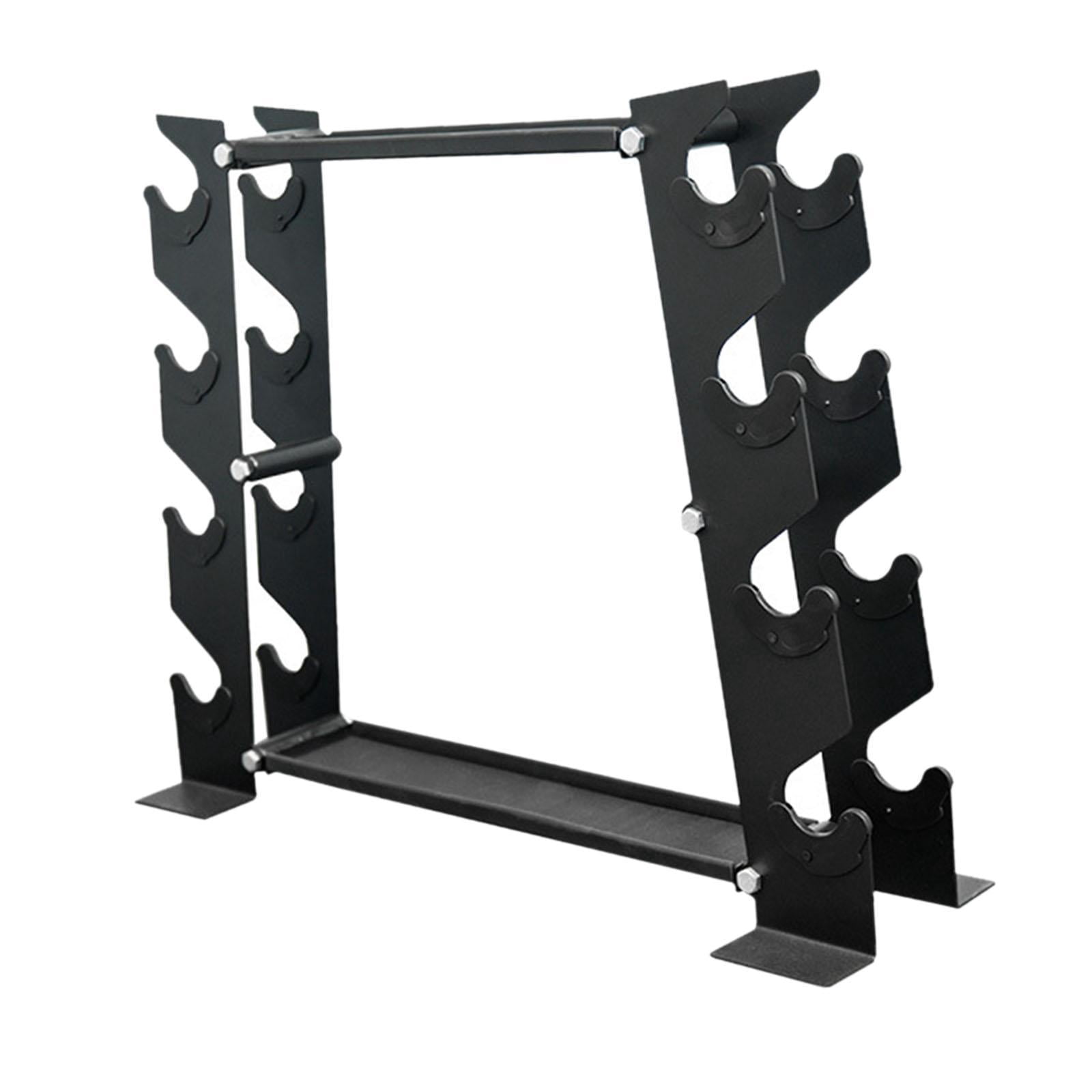 DimyFew Dumbbell Weight Rack 4 Tiers Heavy Duty Dumbbell Shelf Space Saver Dumbbell Rack