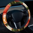 thumbnail image 2 of Peach 14.5 Inch Printing PVC Leather Auto Accessories Steering Wheel Cover for Car Wheel Covers, 2 of 6