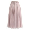 thumbnail image 6 of CHICWISH Women's Pink Layered Mesh Ballet Prom Party Tulle Tutu A-Line Maxi Skirt, 6 of 6