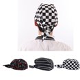 thumbnail image 1 of 3 Piezas Cocina Cocina Catering Chefs Gorras Headwrap Bandana Sombreros Yotijar Gorro de chef con lazo en la espalda, 1 of 10