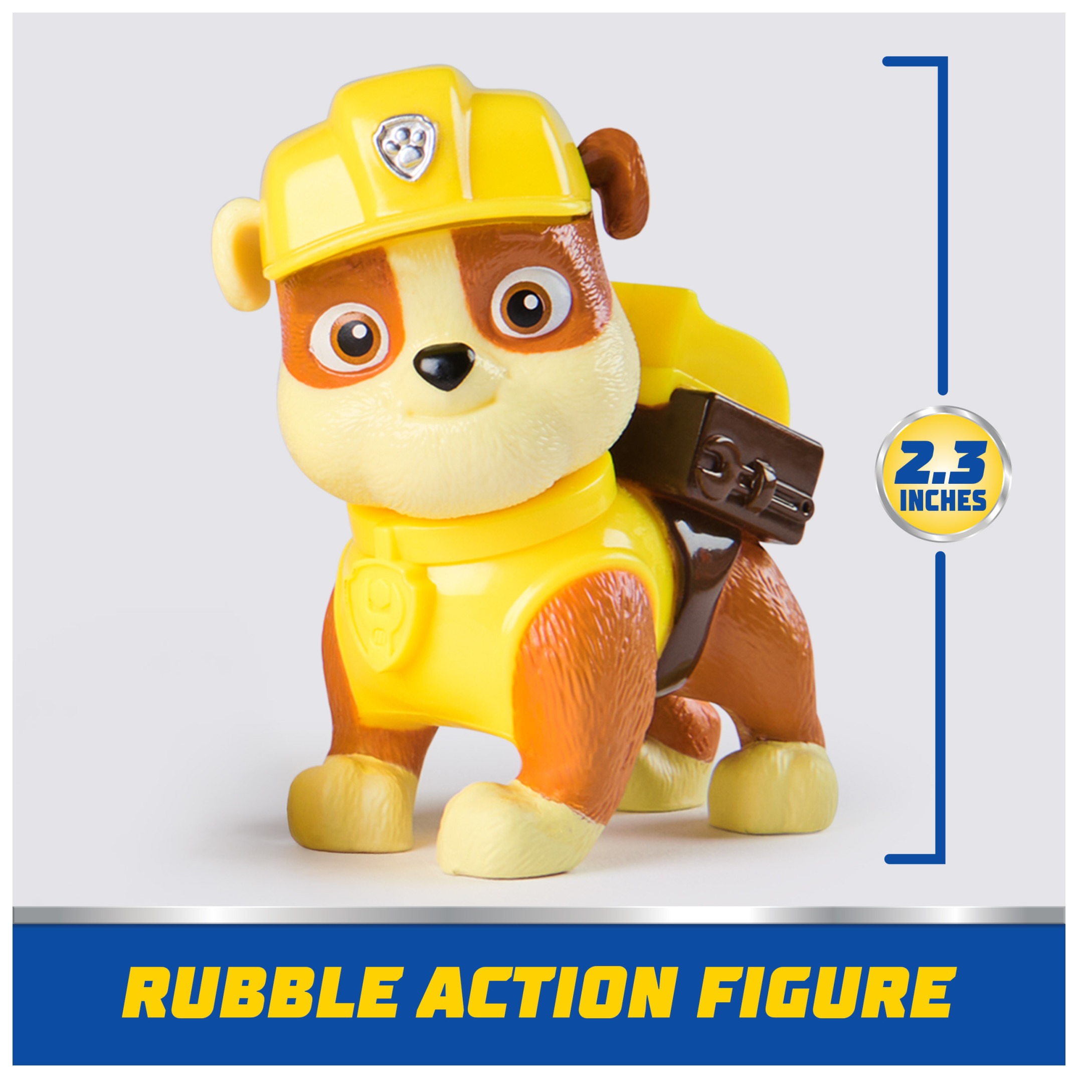 PAW Patrol Bulldozer Vehicle with Collectible Rubble Figure, Sustainably Minded Toys for Kids Ages 3+