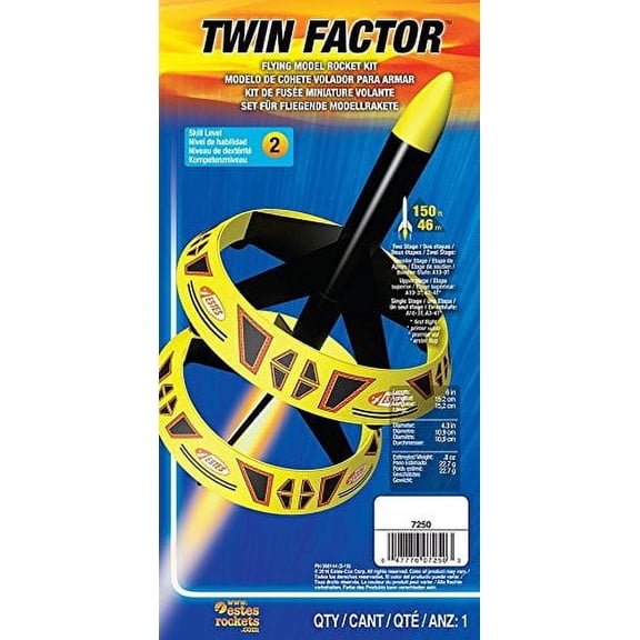 Estes 7250 Twin Factor 2-Stage Flying Model Rocket Kit (Advanced Skill Level)