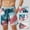 Light Blue-07, variant on LIBRCLO Mens Board Shorts Casual Elastic Waist Drawstring Shorts Quick Dry Hawaiian Style Printing with Pockets for Summer Beach